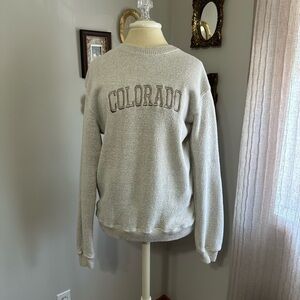 Colorado Knit Crewneck in Beige/Gray